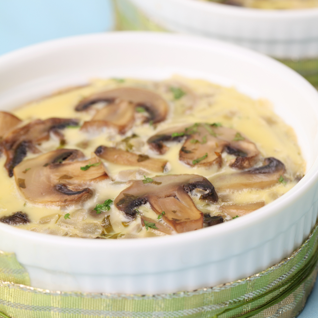 Gegratineerde champignons