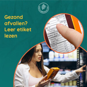Gezond afvallen leer etiket lezen