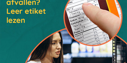 Gezond afvallen leer etiket lezen
