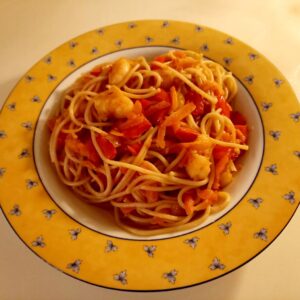 Garnalen spaghetti